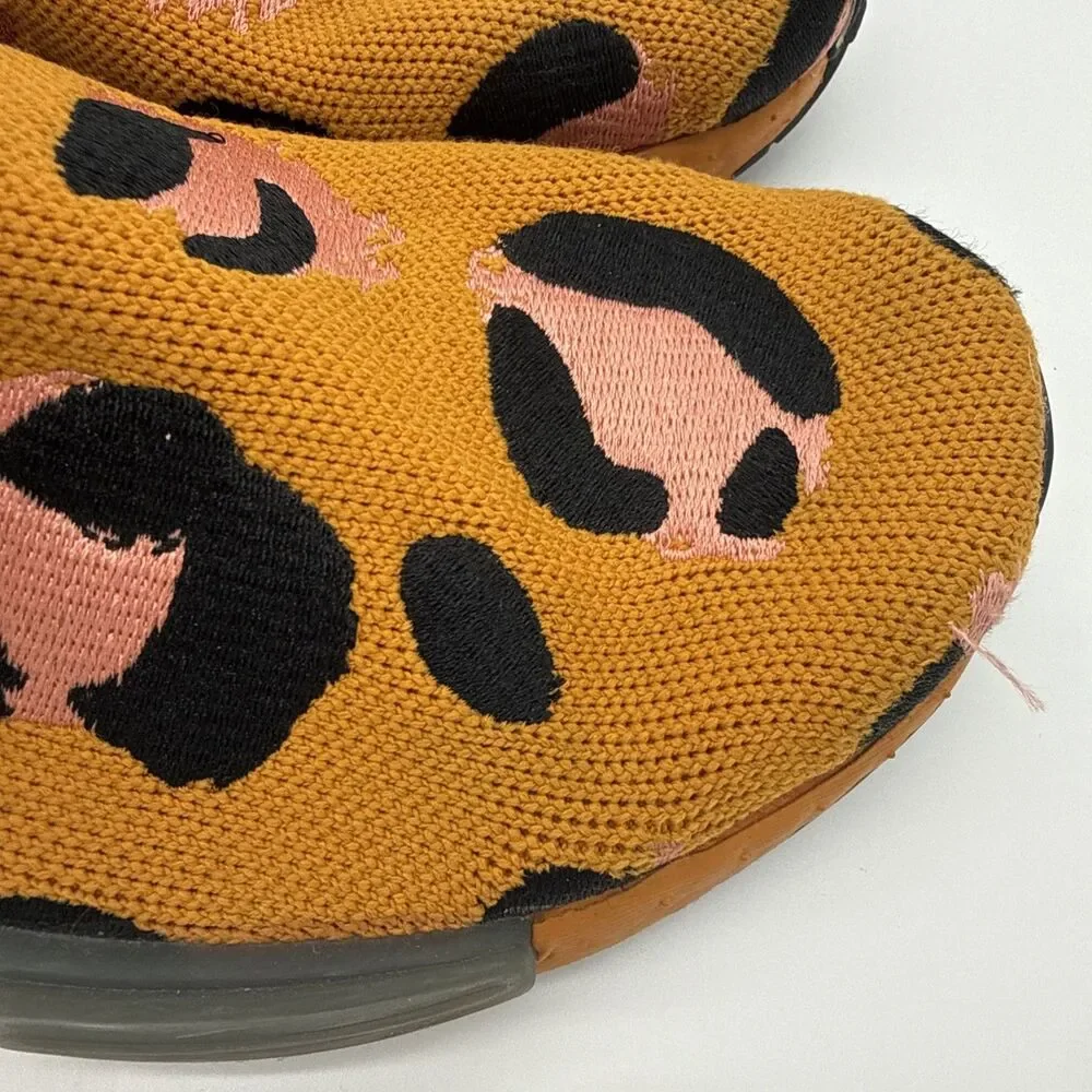 Adidas Human Race Pharrell Williams Animal Print Sneakers Men's 5.5 Orange